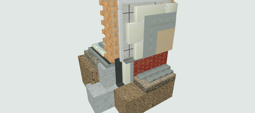 Monolit beton lábazat